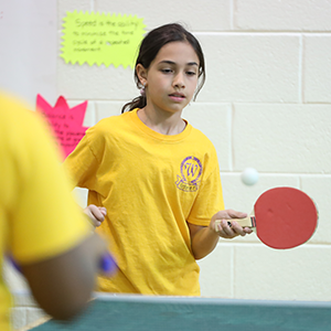 athletic2 Girl playing ping pong