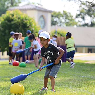 Top Private School in Annandale VA | Private School Near Me | Kindergarteners Playing Sports Outside